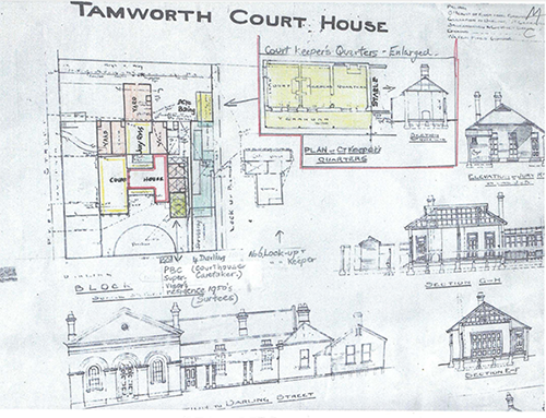 First Tamworth Court House drawings