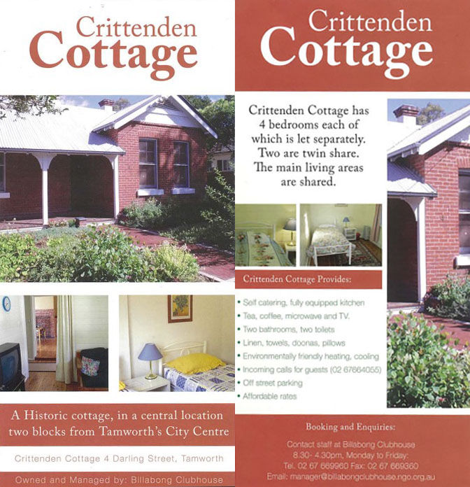 Crittenden Cottage brochure