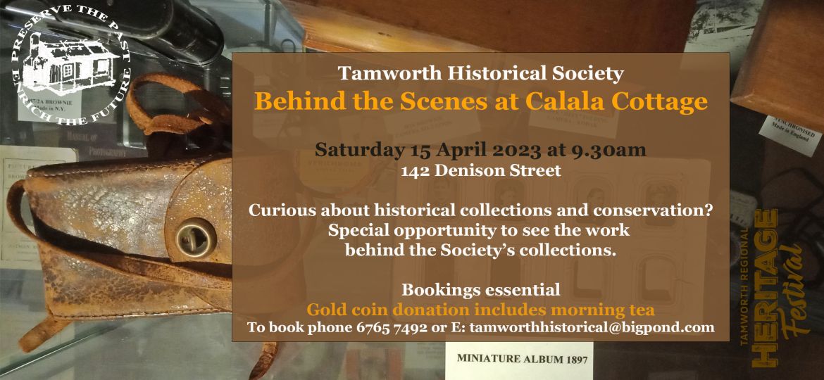 Behind the Scenes Calala Cottage Museum Tamworth Heritage Festival Flyer 2023 THS