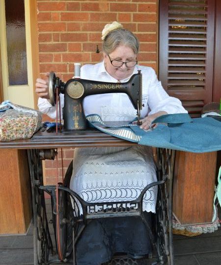 Calala Cottage Museum Spring Fair craft demonstration Singer sewing machine